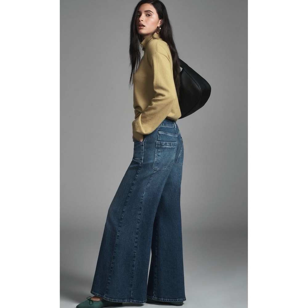 Pilcro high rise ultra wideleg denim trouser size 29 - Picture 2 of 9